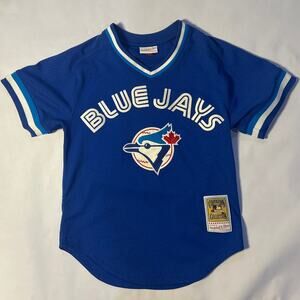 Mitchell and Ness Toronto Blue Jays Joe Carter Mesh BP Jersey Size S